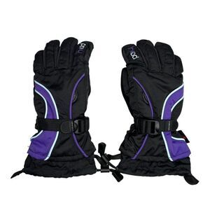 Head Women's Size Medium Black & Purple Waterproof Winter Gloves